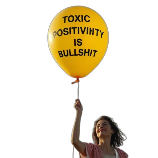 woman, holding, balloon, words transparent PNG cut-out