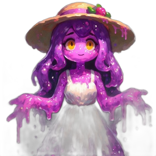 hat, creature, dress, staff, concept art, fantasy art, pixel art, watercolor transparent PNG cut-out