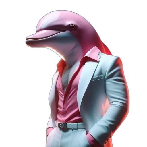 jacket, robot, animal, creature, vaporwave, 3d render, concept art, photorealistic transparent PNG cut-out