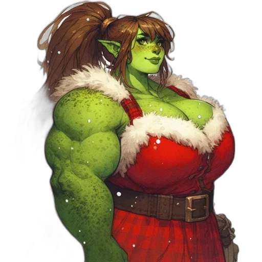 concept art, comic book art, fantasy art, pixel art, anthropomorphic, creature, green, skin transparent PNG cut-out