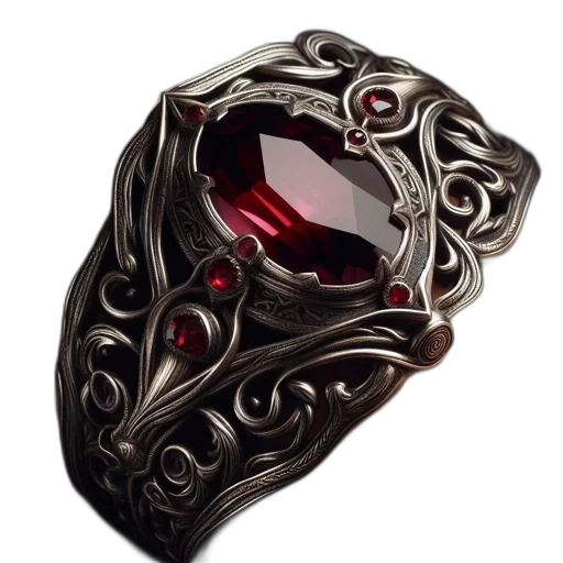 jewelry, mask, crown, 3d render, fantasy art, dark, close-up, view transparent PNG cut-out