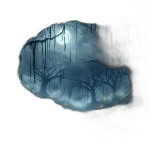 tree, umbrella, mask, face, concept art, fantasy art, photorealistic, 3d render transparent PNG cut-out