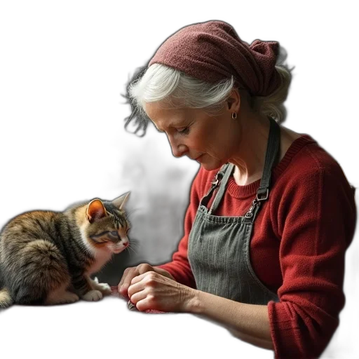 staff, animal, photorealistic, oil painting transparent PNG cut-out