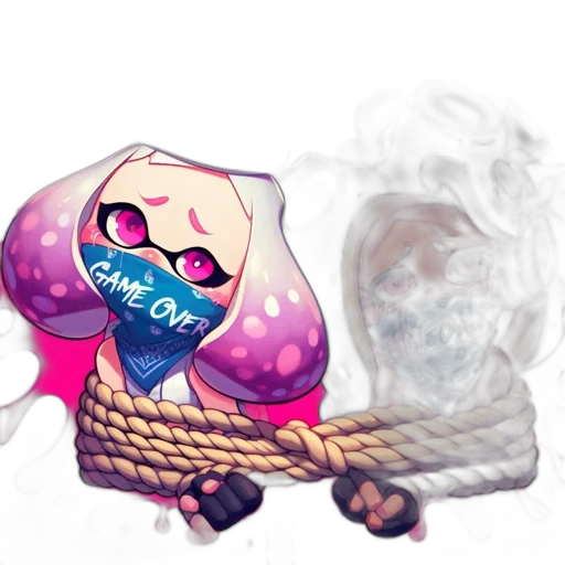 staff, weapon, creature, jacket, concept art, vaporwave, pixel art, watercolor transparent PNG cut-out