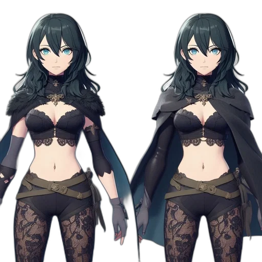 concept art, fantasy art, 3d render, anime, dark, monochrome, green, earth tones transparent PNG cut-out