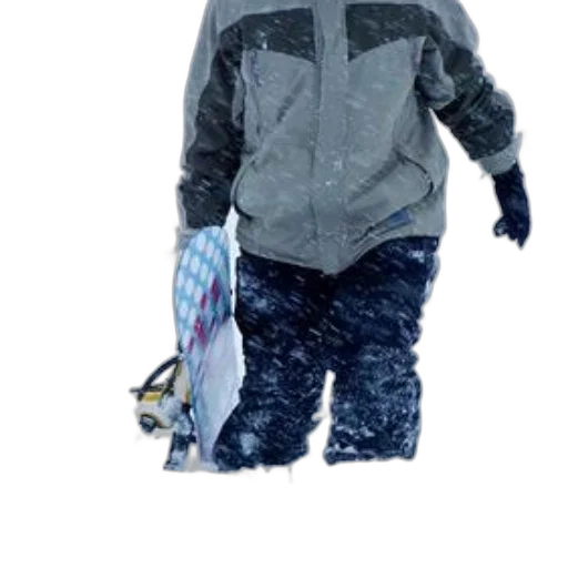 jacket, staff, weapon, 3d render, concept art, photorealistic, vaporwave, snow transparent PNG cut-out