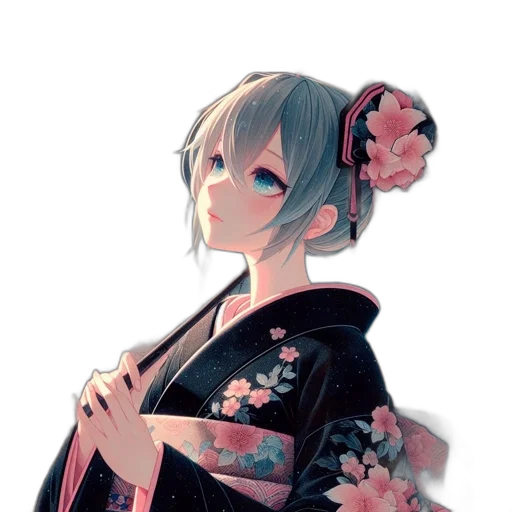 flower, staff, dress, weapon, anime, concept art, photorealistic, pixel art transparent PNG cut-out