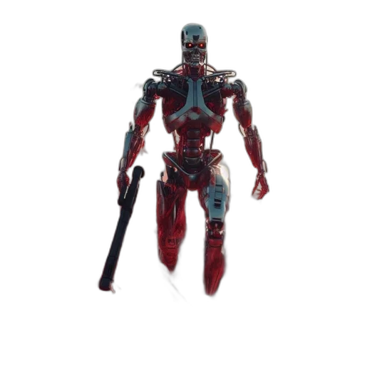 robot, weapon, staff, sword, 3d render, concept art, comic book art, pixel art transparent PNG cut-out