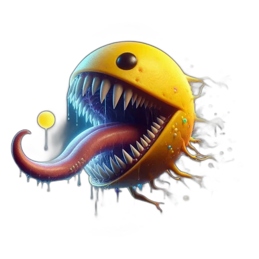 creature, animal, concept art, pixel art, fantasy art, 3d render, large, yellow transparent PNG cut-out