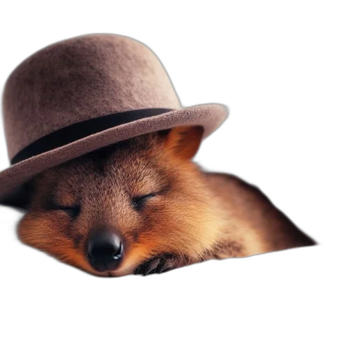 hat, animal, mask, creature, photorealistic, watercolor, 3d render, concept art transparent PNG cut-out