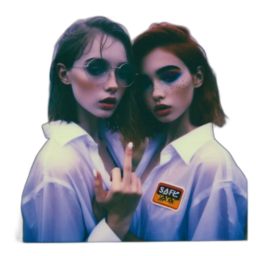 jacket, face, vaporwave, photorealistic transparent PNG cut-out