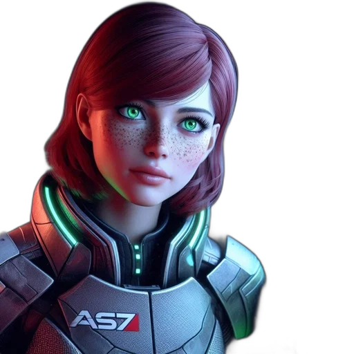 robot, face, staff, jacket, 3d render, concept art, cyberpunk, photorealistic transparent PNG cut-out
