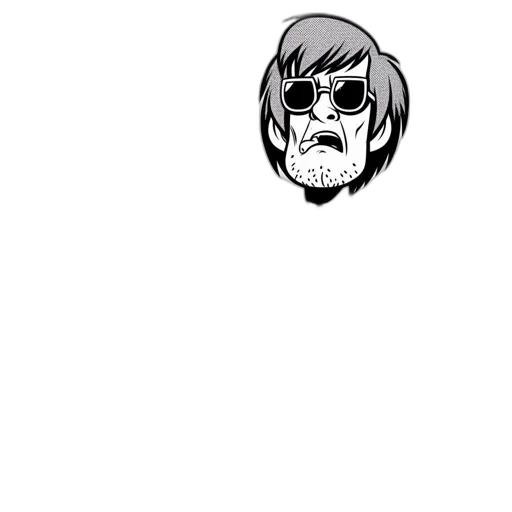 face, mask, cartoon, comic book art, pixel art, pencil sketch, monochrome, illustrated transparent PNG cut-out