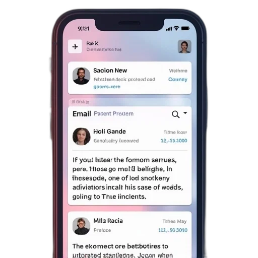 website, email, section, iphone, notification, center transparent PNG cut-out