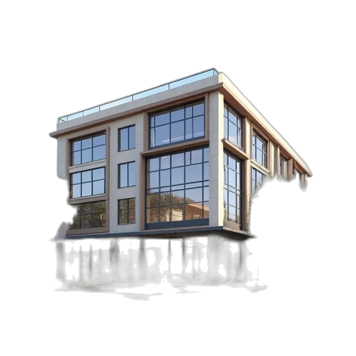 building, furniture, 3d render, concept art transparent PNG cut-out