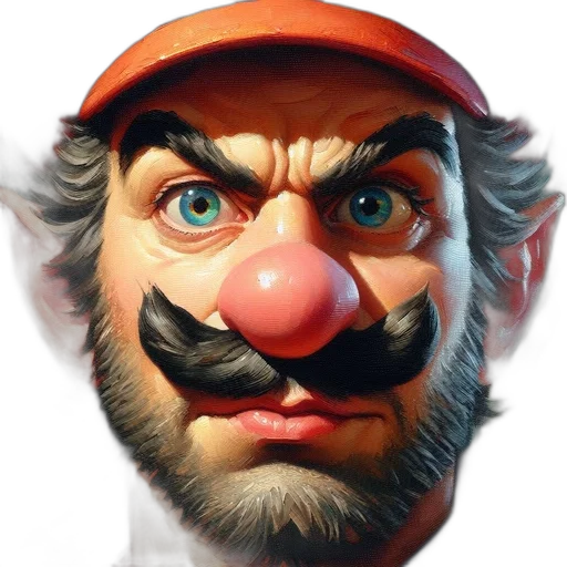 face, mask, hat, staff, photorealistic, concept art, 3d render, oil painting transparent PNG cut-out
