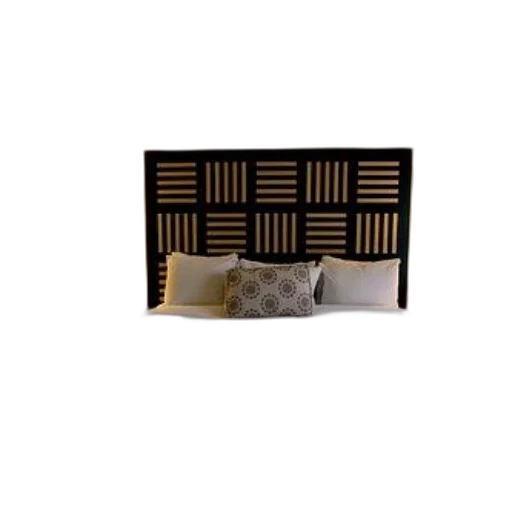 furniture, earth tones, cozy, bedroom, king-sized, bed, featuring, wooden transparent PNG cut-out