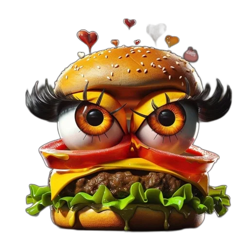 food, animal, face, creature, photorealistic, concept art, 3d render, pixel art transparent PNG cut-out