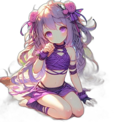 staff, flower, weapon, creature, pixel art, anime, fantasy art, vaporwave transparent PNG cut-out