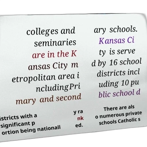 kansas, city, educational, landscape, includes, numerous, private, schools transparent PNG cut-out