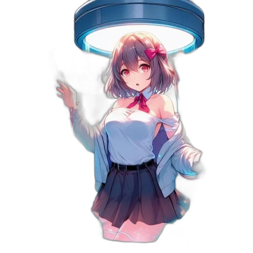dress, hat, robot, crown, pixel art, anime, concept art, 3d render transparent PNG cut-out