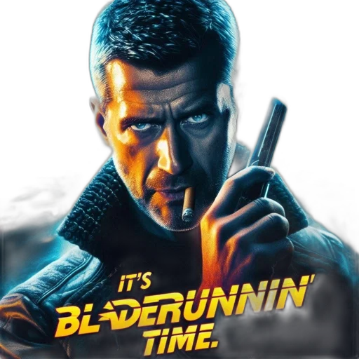 comic book art, concept art, cyberpunk, photorealistic, fire, gritty, older, male transparent PNG cut-out