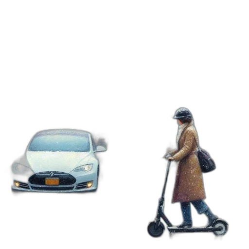 car, robot, hat, concept art, photorealistic, pixel art, 3d render, city street transparent PNG cut-out