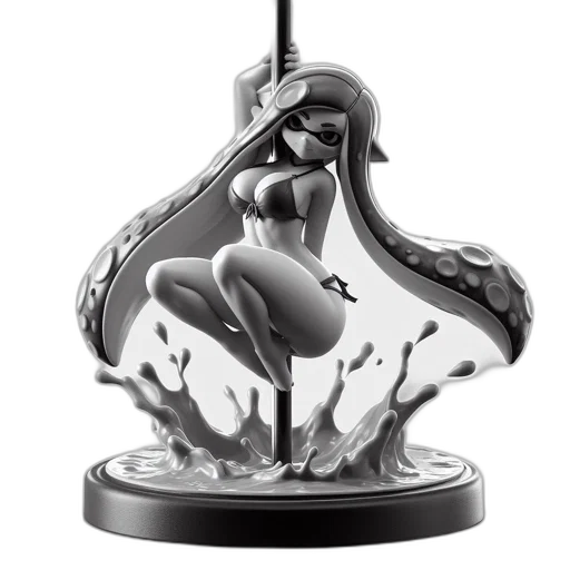 jewelry, concept art, comic book art, fantasy art, 3d render, monochrome, 3d-printed, figurine transparent PNG cut-out