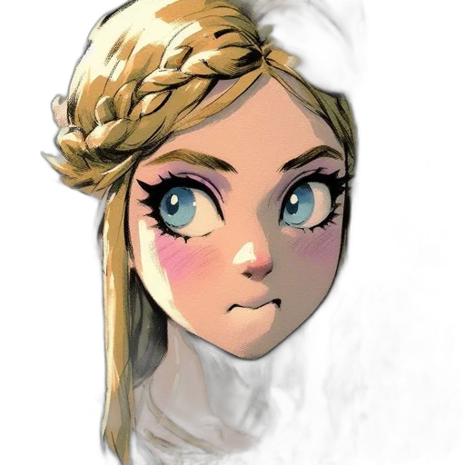 face, crown, staff, jewelry, concept art, fantasy art, pixel art, watercolor transparent PNG cut-out