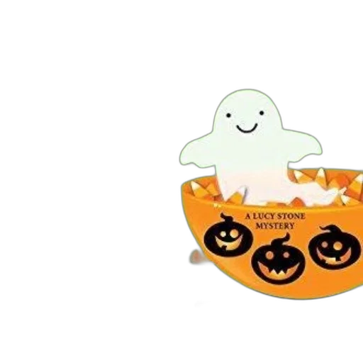 book, cover, green, background, featuring, ghost, bowl, candy transparent PNG cut-out