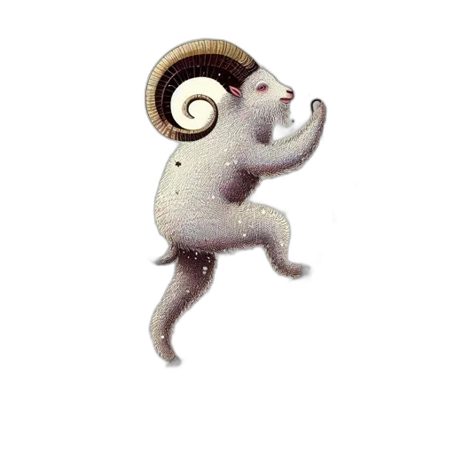 creature, animal, staff, hat, 3d render, concept art, watercolor, fantasy art transparent PNG cut-out