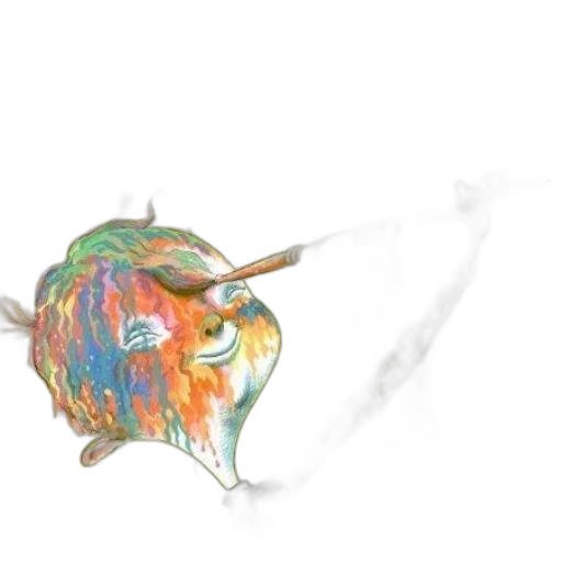 hat, mask, dragon, crown, watercolor, concept art, photorealistic, vaporwave transparent PNG cut-out