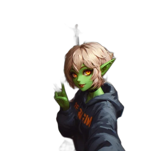 staff, jacket, dragon, face, pixel art, fantasy art, concept art, anime transparent PNG cut-out