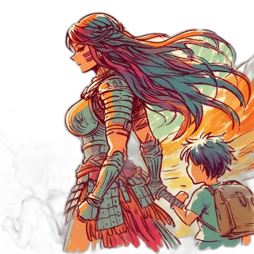 concept art, watercolor, fantasy art, comic book art, fire, red, colorful, green transparent PNG cut-out