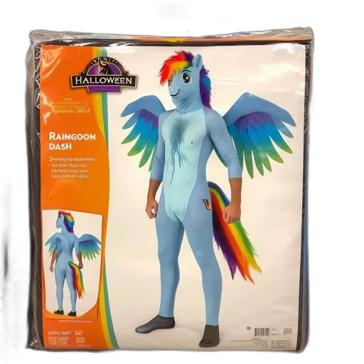 creature, dragon, concept art, unicorn, rainbow, dash, costume, little transparent PNG cut-out