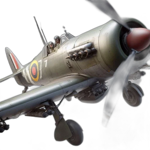 weapon, 3d render, photorealistic, concept art, vintage, fighter, plane, red transparent PNG cut-out