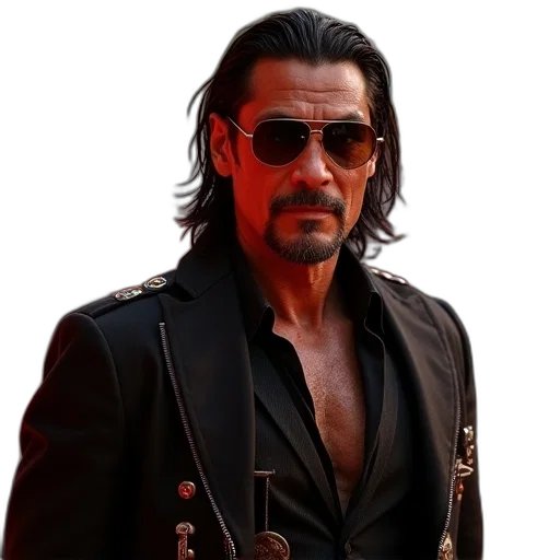 jacket, hair, photorealistic, 3d render transparent PNG cut-out