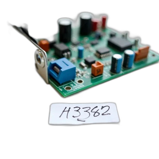circuit, board, various, components, wires, lying, white, surface transparent PNG cut-out