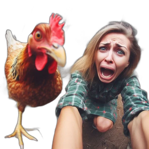 animal, creature, photorealistic, woman, checked, shirt, takes, funny transparent PNG cut-out