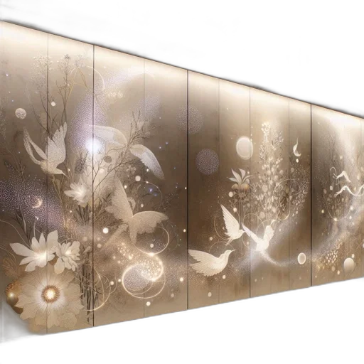 3d render, concept art, photorealistic, fantasy art, outer space, large, illuminated, wall transparent PNG cut-out