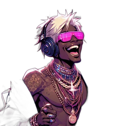 mask, face, cyberpunk, concept art, vaporwave, fantasy art, neon lights, neon transparent PNG cut-out