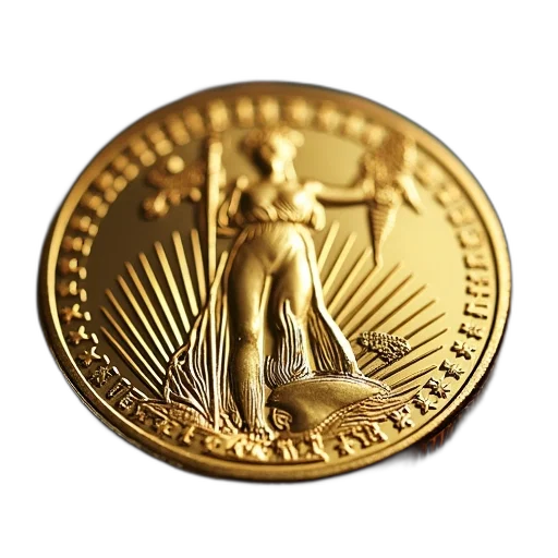 jewelry, golden, liberty, coin transparent PNG cut-out