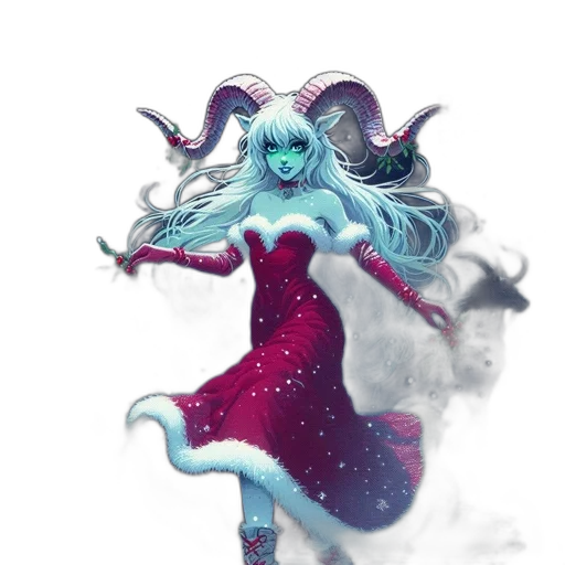 dress, creature, dragon, staff, fantasy art, concept art, watercolor, anime transparent PNG cut-out