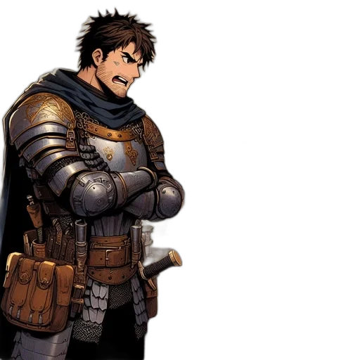 weapon, sword, staff, jacket, concept art, pixel art, fantasy art, comic book art transparent PNG cut-out