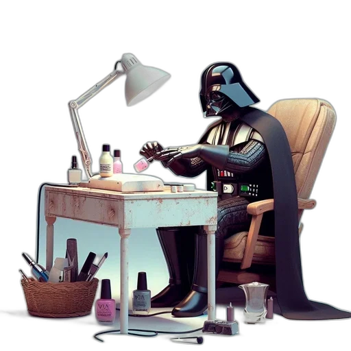 furniture, robot, staff, concept art, fantasy art, comic book art, photorealistic, outer space transparent PNG cut-out