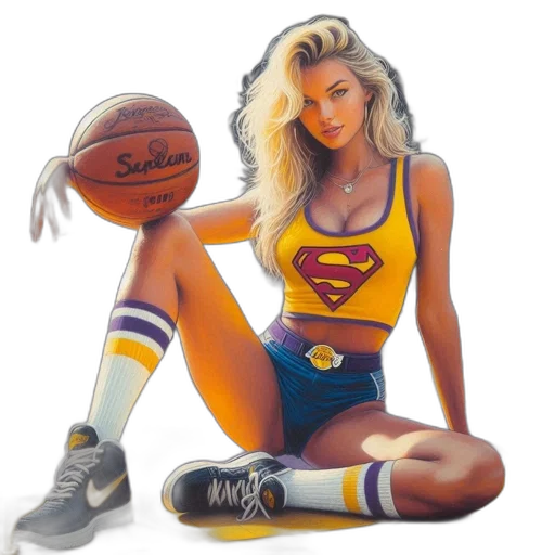 comic book art, photorealistic, fantasy art, concept art, woman, sits, los, angeles transparent PNG cut-out