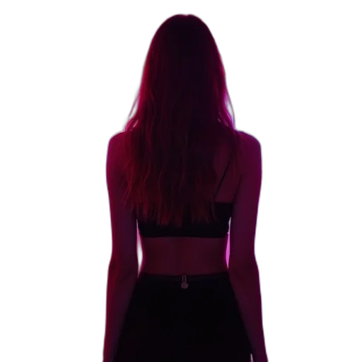 dress, jacket, hair, staff, cyberpunk, concept art, neon lights, fire transparent PNG cut-out