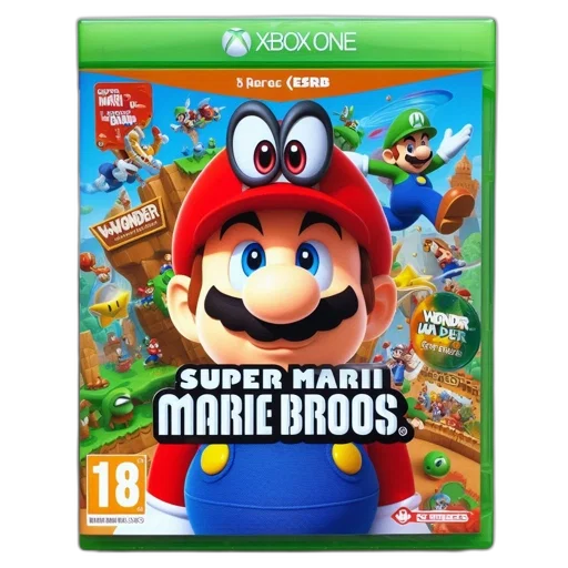 3d render, super, mario, game, cover, shows, protagonist, sporting transparent PNG cut-out