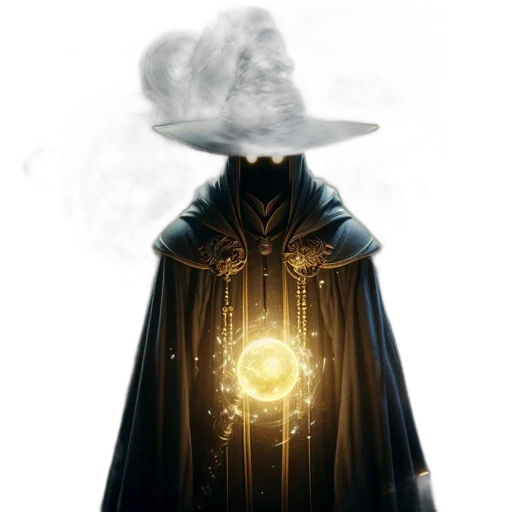 hat, mask, staff, crown, concept art, fantasy art, comic book art, pixel art transparent PNG cut-out
