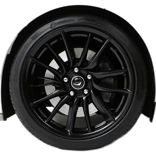 car, 3d render, close-up, image, wheel, black, rim, silver transparent PNG cut-out
